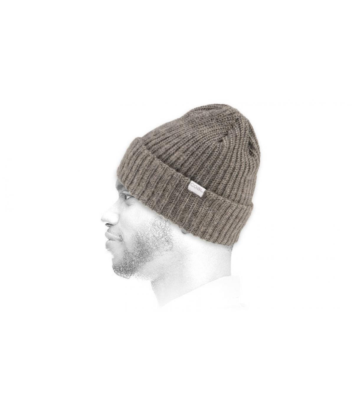 lichtgrijs mohair cap The Edward heather grey